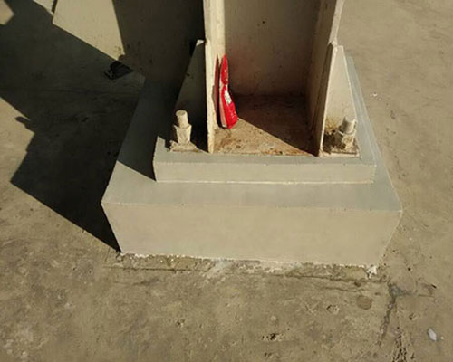 北京电厂设备基础修补后